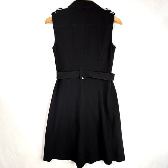 Calvin Klein Black Belted Utility Dress 4 - Picture 2 of 8